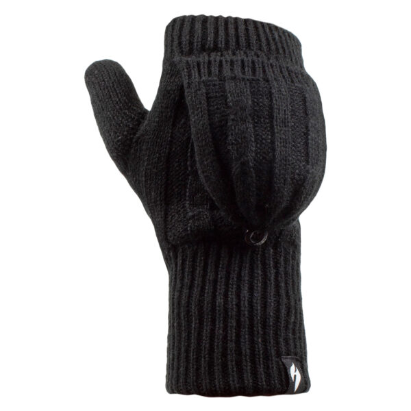 Heat Holders Ladies Thermal Fingerless Converter Gloves Black One