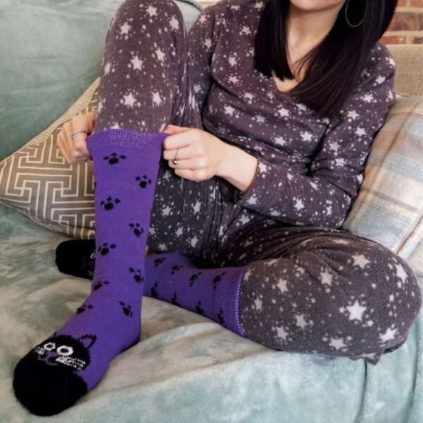Ladies Animal Slipper Socks with Grippers