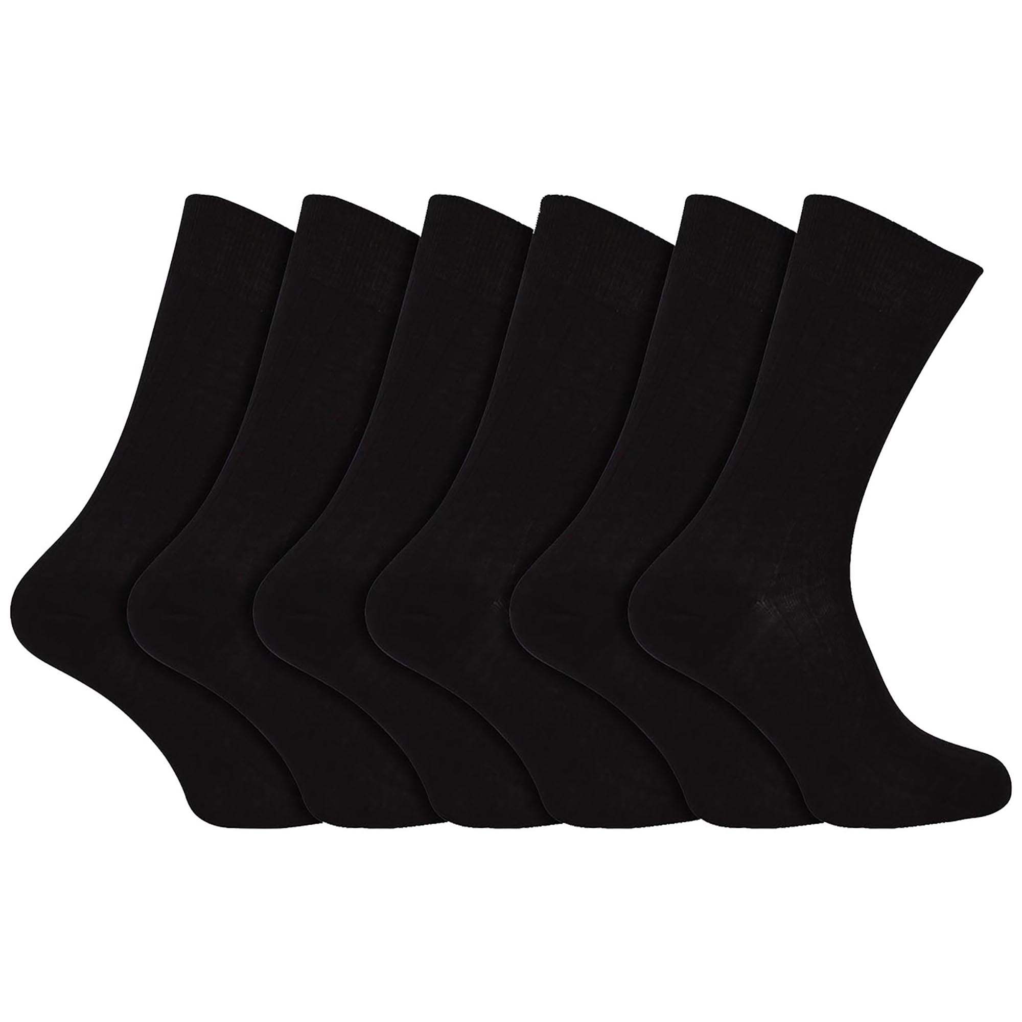 100% Egyptian Cotton Socks For Men | Black Socks In 3 Sizes