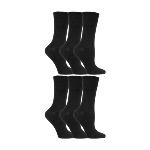 Gentle Grip Ladies Diabetic Socks with Non Elastic Soft Top | 6 Pair Pack