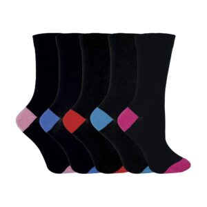 Sock Snob - 3 Pack Mens Womens Colorful Striped Cotton Dress Crew Rainbow  Socks