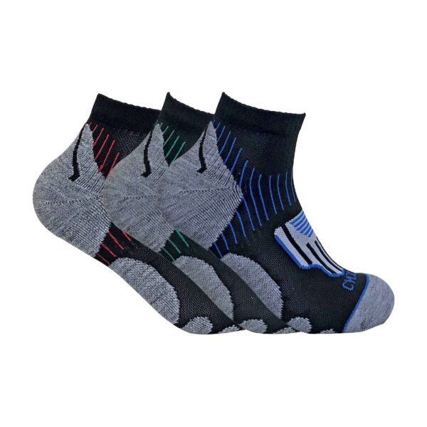 3 Pairs Men's Performance Summer Ankle Cycling Socks for Hot Weather
