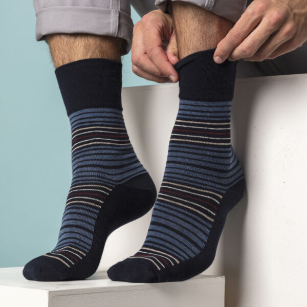 Mens Gentle Grip Non Elastic Socks with Cotton