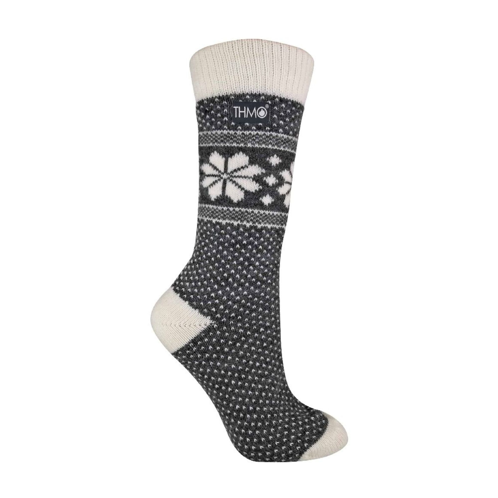 Ladies Vintage Wool Socks with Knitting Design