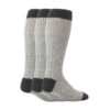 Workforce - 3 Pairs Mens Extra Long Warm Thick Knee High Wool Rich Knit  Boot Socks